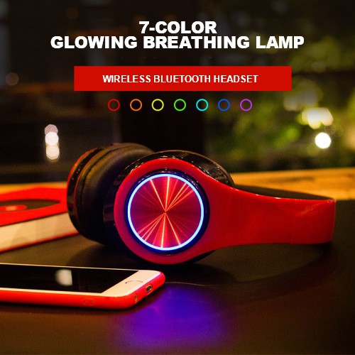 Popular B39 Luminous Wireless Bluetooth Earphones Head Mounted Folding Stereo Bluetooth Earphones